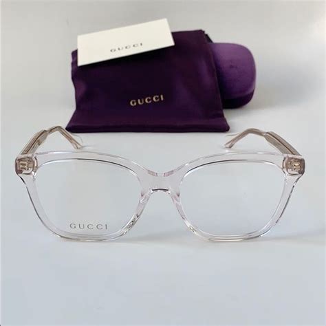 gucci pink clear glasses|unisex gucci glasses.